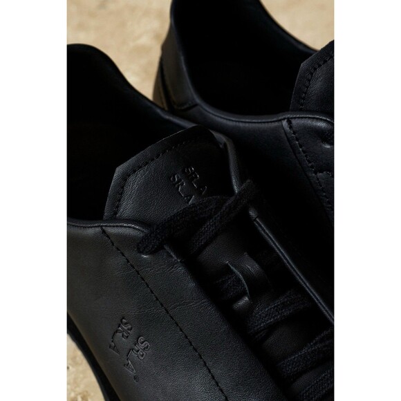 Zara Men Leather Sneakers X SR_A Black Causal Lace Up Shoes Size US 9 EU 42 $159 - Picture 3 of 15
